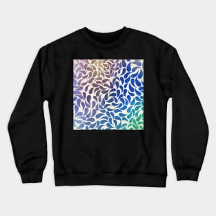 Petal Burst Gradient from Turquoise to Purple Crewneck Sweatshirt